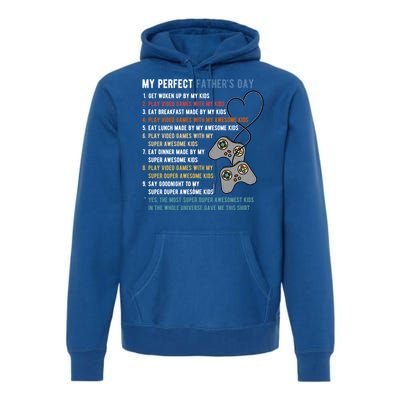 My Perfect Fathers Day Gamer Dad Gift Premium Hoodie