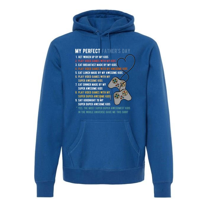 My Perfect Fathers Day Gamer Dad Gift Premium Hoodie