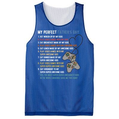 My Perfect Fathers Day Gamer Dad Gift Mesh Reversible Basketball Jersey Tank