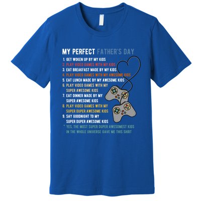 My Perfect Fathers Day Gamer Dad Gift Premium T-Shirt