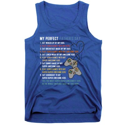 My Perfect Fathers Day Gamer Dad Gift Tank Top