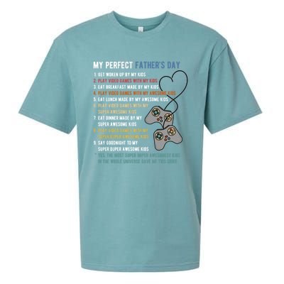 My Perfect Fathers Day Gamer Dad Gift Sueded Cloud Jersey T-Shirt