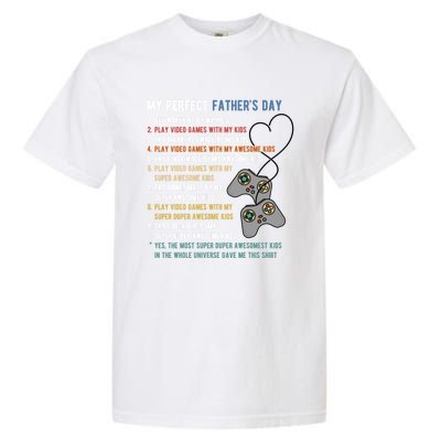 My Perfect Fathers Day Gamer Dad Gift Garment-Dyed Heavyweight T-Shirt