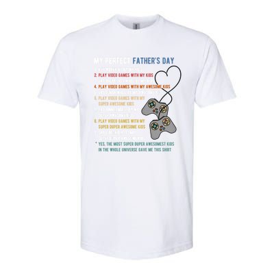 My Perfect Fathers Day Gamer Dad Gift Softstyle CVC T-Shirt