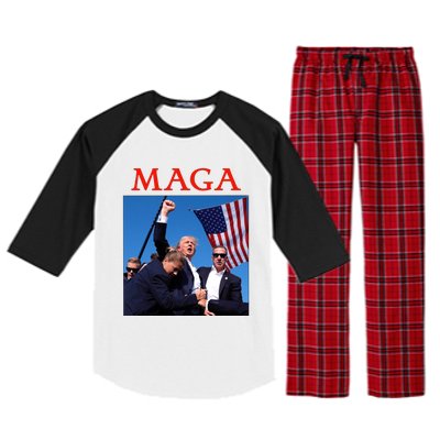 Maga Pray For Trump Trump Rally Shooting Donald Trump Statement Raglan Sleeve Pajama Set