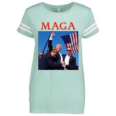 Maga Pray For Trump Trump Rally Shooting Donald Trump Statement Enza Ladies Jersey Football T-Shirt