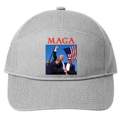 Maga Pray For Trump Trump Rally Shooting Donald Trump Statement 7-Panel Snapback Hat