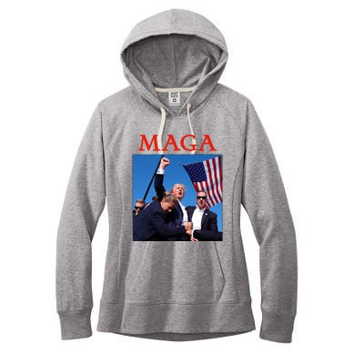 Maga Pray For Trump Trump Rally Shooting Donald Trump Statement Women's Fleece Hoodie