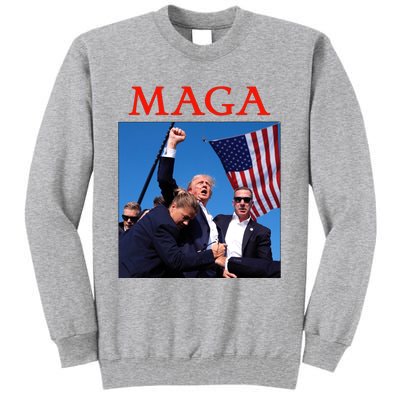 Maga Pray For Trump Trump Rally Shooting Donald Trump Statement Tall Sweatshirt