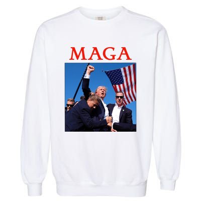 Maga Pray For Trump Trump Rally Shooting Donald Trump Statement Garment-Dyed Sweatshirt