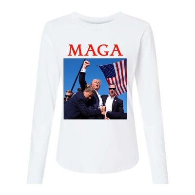 Maga Pray For Trump Trump Rally Shooting Donald Trump Statement Womens Cotton Relaxed Long Sleeve T-Shirt