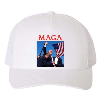 Maga Pray For Trump Trump Rally Shooting Donald Trump Statement Yupoong Adult 5-Panel Trucker Hat