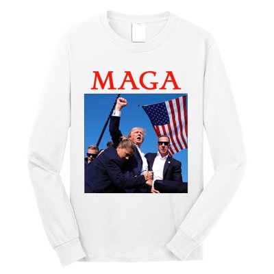 Maga Pray For Trump Trump Rally Shooting Donald Trump Statement Long Sleeve Shirt