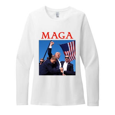 Maga Pray For Trump Trump Rally Shooting Donald Trump Statement Womens CVC Long Sleeve Shirt