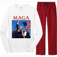 Maga Pray For Trump Trump Rally Shooting Donald Trump Statement Long Sleeve Pajama Set