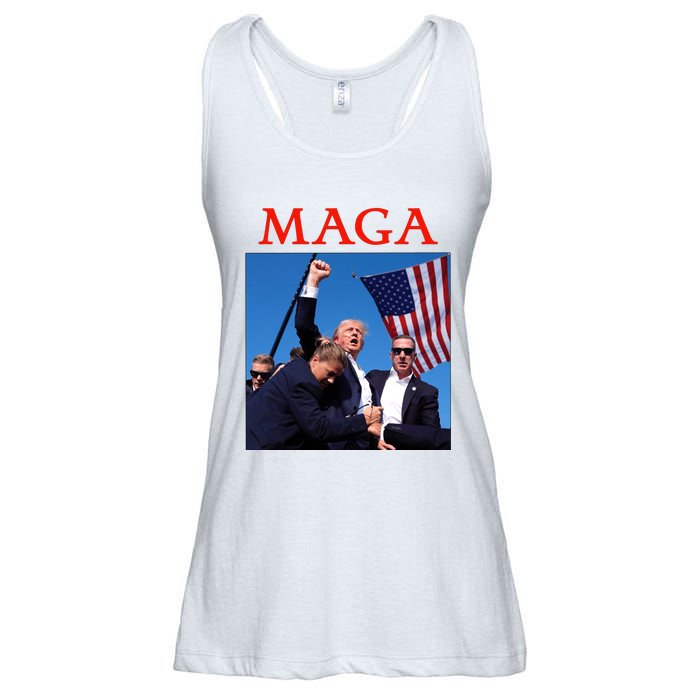 Maga Pray For Trump Trump Rally Shooting Donald Trump Statement Ladies Essential Flowy Tank