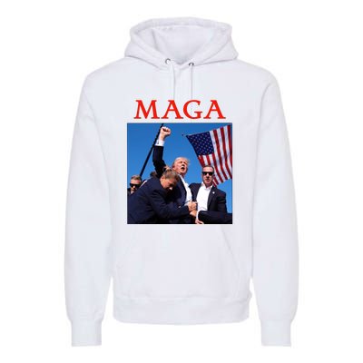 Maga Pray For Trump Trump Rally Shooting Donald Trump Statement Premium Hoodie