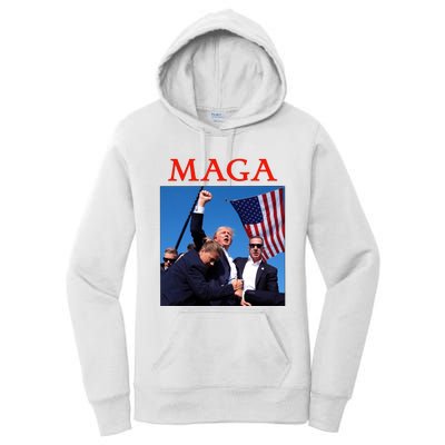 Maga Pray For Trump Trump Rally Shooting Donald Trump Statement Women's Pullover Hoodie