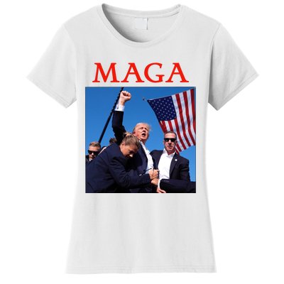 Maga Pray For Trump Trump Rally Shooting Donald Trump Statement Women's T-Shirt