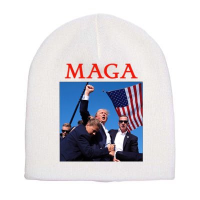 Maga Pray For Trump Trump Rally Shooting Donald Trump Statement Short Acrylic Beanie