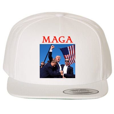 Maga Pray For Trump Trump Rally Shooting Donald Trump Statement Wool Snapback Cap