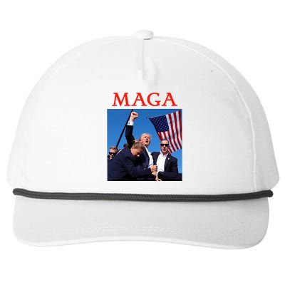 Maga Pray For Trump Trump Rally Shooting Donald Trump Statement Snapback Five-Panel Rope Hat