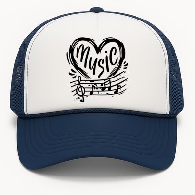 Music Piano Flute Clarinet Musician Musical Trucker Hat