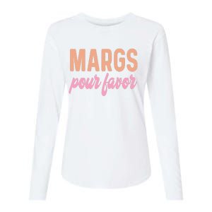 Margs Pour Favor Funny Vacation Travel Cancun Party Fiesta Womens Cotton Relaxed Long Sleeve T-Shirt