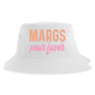 Margs Pour Favor Funny Vacation Travel Cancun Party Fiesta Sustainable Bucket Hat