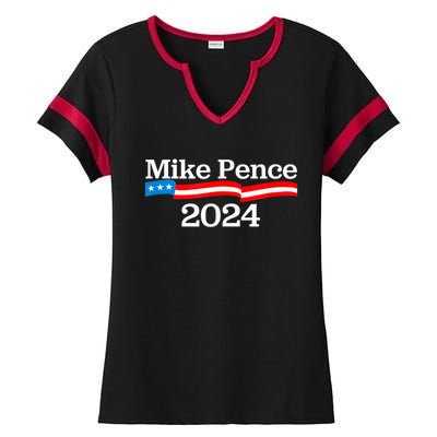 Mike Pence For President 2024 Ladies Halftime Notch Neck Tee