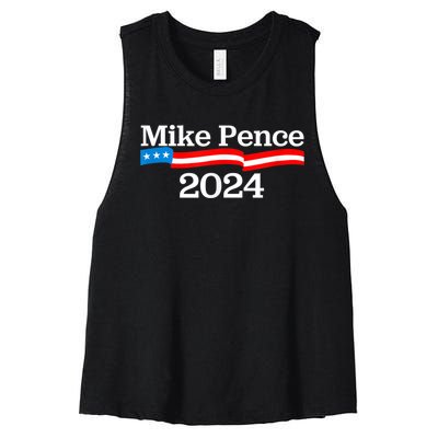 Mike Pence For President 2024 Women's Racerback Cropped Tank