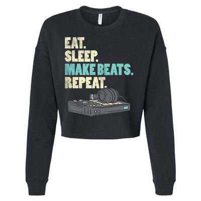 Music Producer, Funny Dj, Music Creator Cropped Pullover Crew