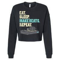 Music Producer, Funny Dj, Music Creator Cropped Pullover Crew