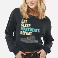 Music Producer, Funny Dj, Music Creator Cropped Pullover Crew
