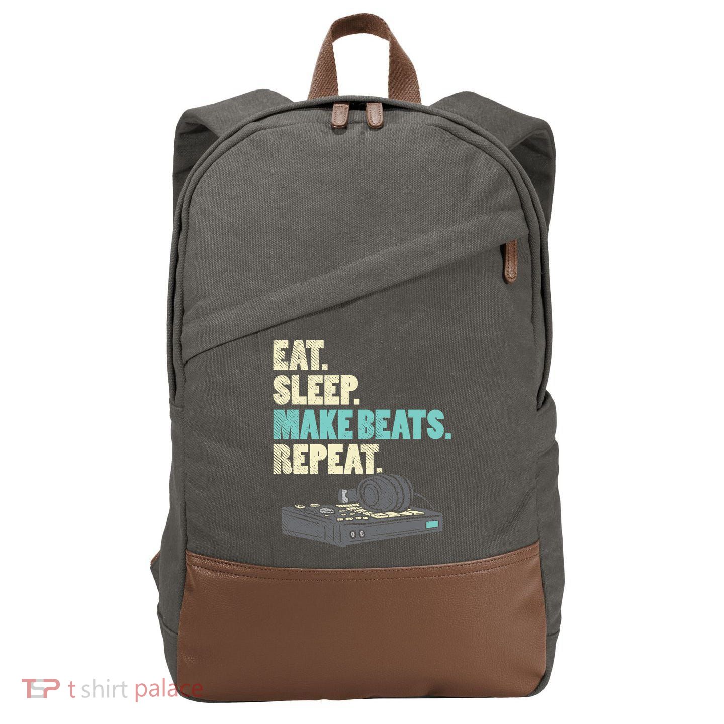 Music Producer, Funny Dj, Music Creator Cotton Canvas Backpack