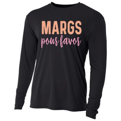 Margs Pour Favor Funny Vacation Travel Honeymoon Party Cooling Performance Long Sleeve Crew