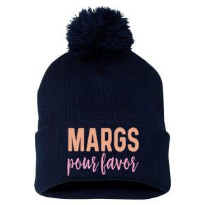 Margs Pour Favor Funny Vacation Travel Honeymoon Party Pom Pom 12in Knit Beanie