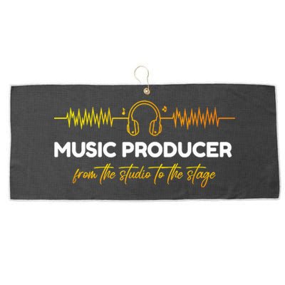 Music Producer From The Studio To The Stage Large Microfiber Waffle Golf Towel