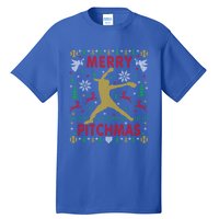 Merry Pitchmas Fastpitch Softball Pitcher Ugly Christmas Gift Tall T-Shirt