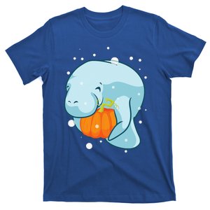 Manatee Pumpkin Fall Halloween Thanksgiving Sea Cow Gift T-Shirt