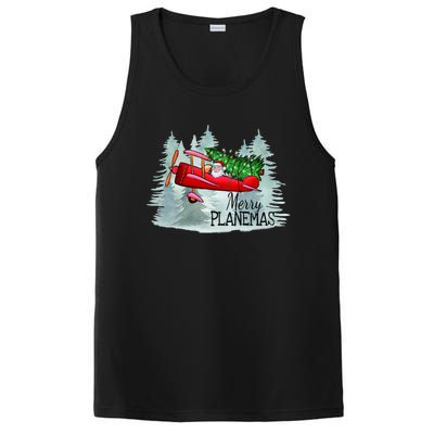 Merry Planemas Funny Pilot Airplane Christmas Cute Gift Captain Great Gift PosiCharge Competitor Tank