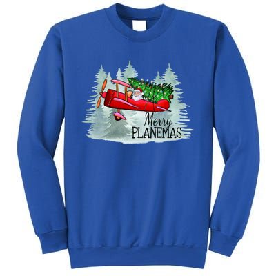 Merry Planemas Funny Pilot Airplane Christmas Cute Gift Captain Great Gift Sweatshirt