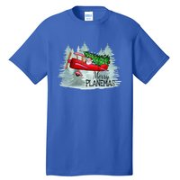 Merry Planemas Funny Pilot Airplane Christmas Cute Gift Captain Great Gift Tall T-Shirt