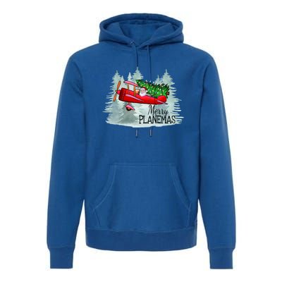 Merry Planemas Funny Pilot Airplane Christmas Cute Gift Captain Great Gift Premium Hoodie