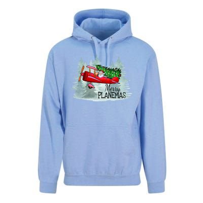 Merry Planemas Funny Pilot Airplane Christmas Cute Gift Captain Great Gift Unisex Surf Hoodie