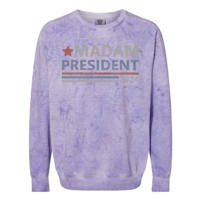 Madam President First Female President Presidential Election Gift Colorblast Crewneck Sweatshirt