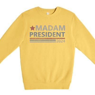 Madam President First Female President Presidential Election Gift Premium Crewneck Sweatshirt