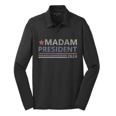 Madam President First Female President Presidential Election Gift Silk Touch Performance Long Sleeve Polo