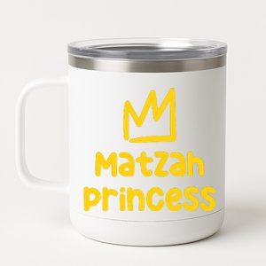 Matzah Princess Funny Passover Afikoman Jewish Pesach 12 oz Stainless Steel Tumbler Cup