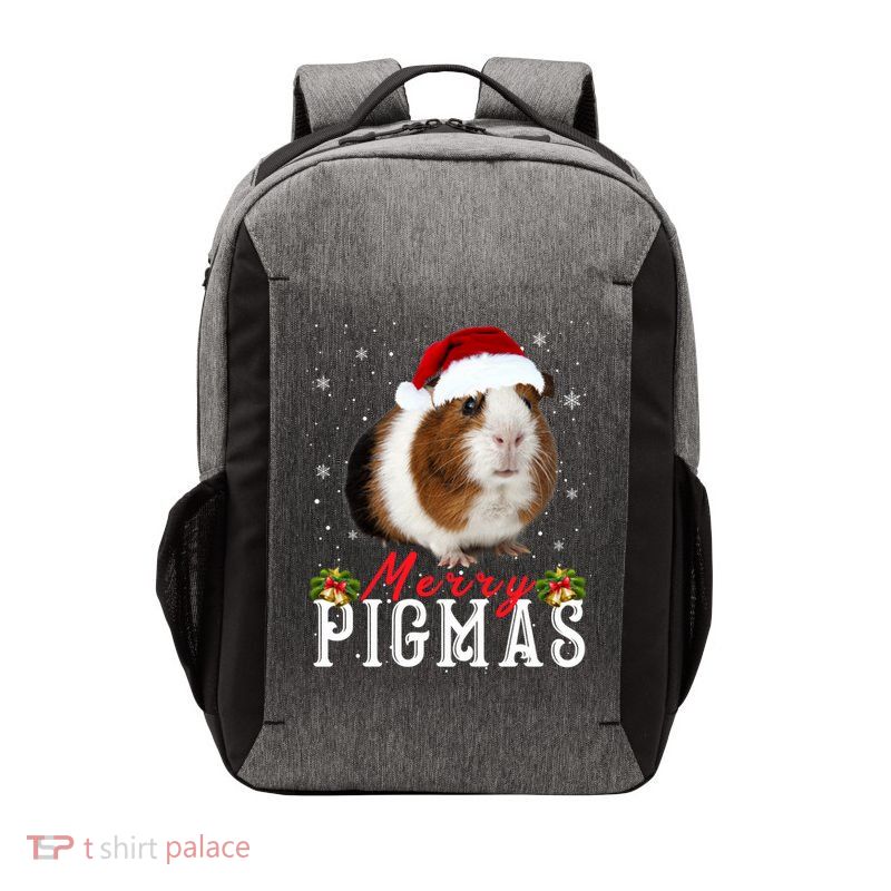 Merry Pigmas Face Mask Funny Guinea Pig Christmas Santa Xmas Vector Backpack